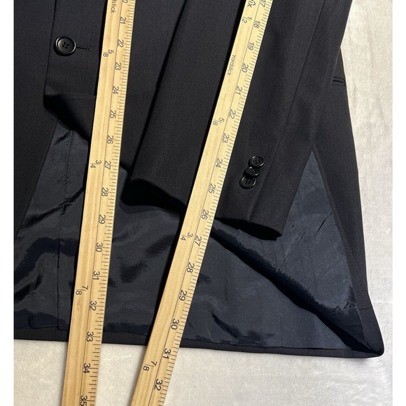 Armani Collezioni 42L Dark Navy Blue 3-Button Blazer Sport Coat Suit Jacket - Picture 11 of 13